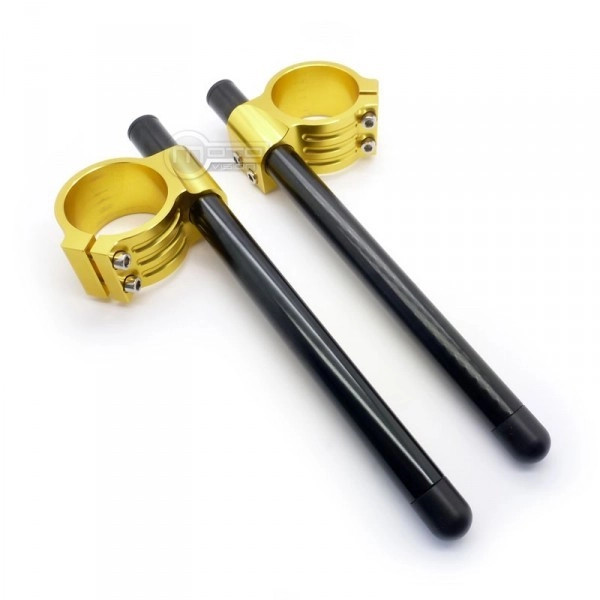 Demi guidon Or 43mm en aluminium CNC pour moto sportive