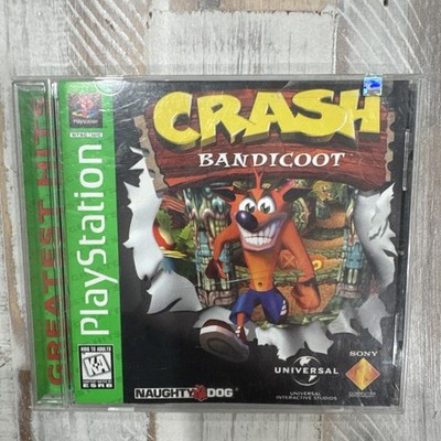 Crash Bandicoot PS1 Sony PlayStation 1 Greatest Hits Green Label Used CIB