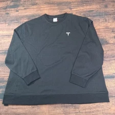 Tesla Employee Long Sleeve Crew Neck Pullover Adult 4XL Black