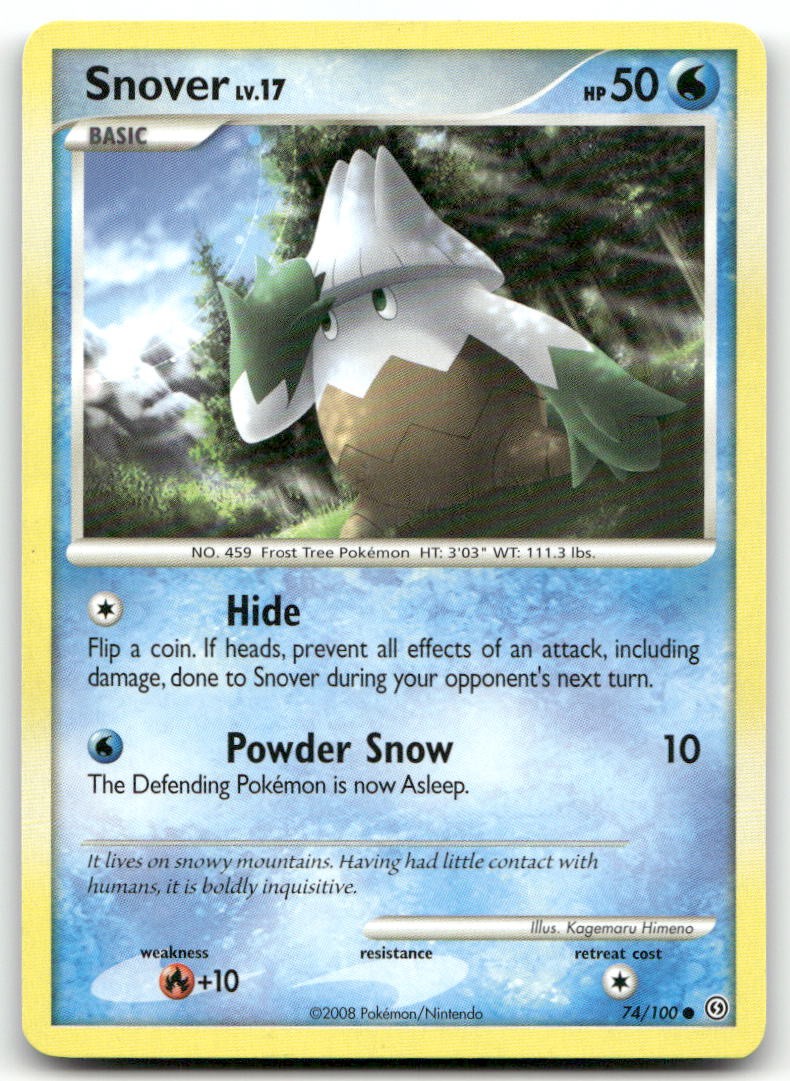 Snover 74/100 Common Stormfront Pokemon Lightly Played