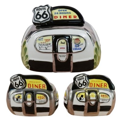 Henry Cavanagh Route 66 Diner Cookie Jar Salt Pepper Shakers Vintage
