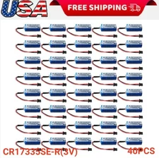 40X Mitsubishi CR17335SE-R/3V Q6BAT 3V 1800mAh Lithium PLC Battery with Plug