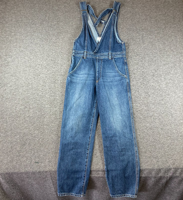 AG Adriano Goldschmied The Mabel Denim Overalls Womens Size Small Blue