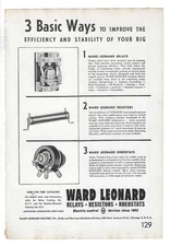 Ward Leonard Electric Control Devices Chicago 1947 Vintage Print Advertisement