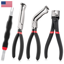 Crizendo 4Pcs Electrical Disconnect Pliers Kit Professional Electrical