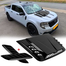 3pcs Hood Air Intake Vents Hood Scoop Bonnet Cover Gloss Black For Ford Maverick 3pcs Hood Air Intake Vents Hood Scoop Bonnet Cover Gloss Black For Ford Maverick