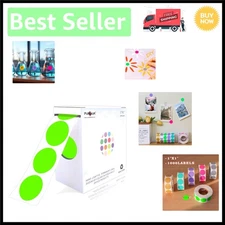 Fluorescent Green Circle Stickers - 1000 Counting Labels for Smart Organization