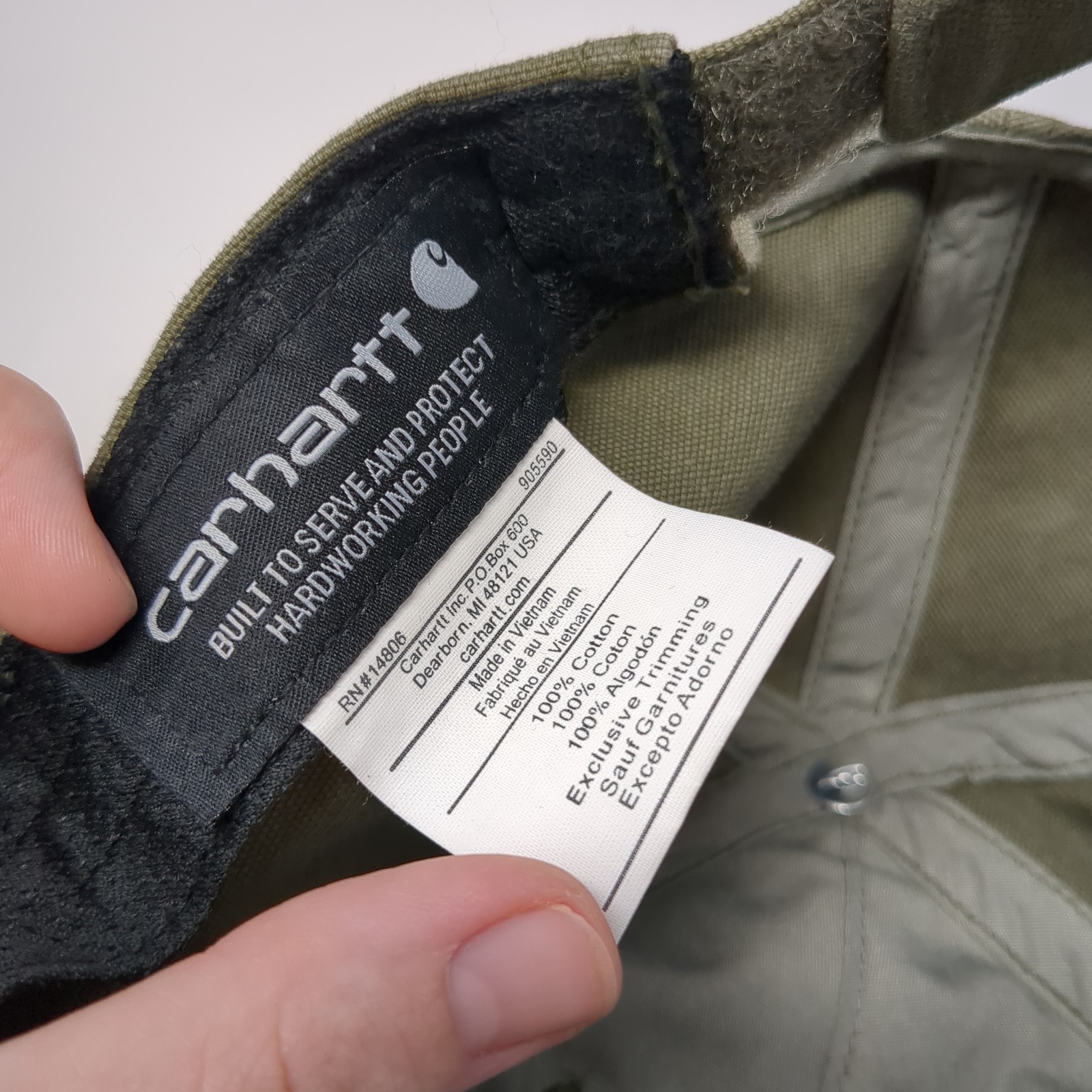 Carhartt Strapback Baseball Hat Solid Green One S… - image 10