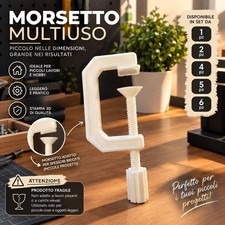 Morsetto Multiuso a Vite in Stampa 3D - BIANCO