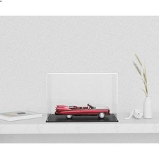 Clear Acrylic Display Show Case with Black Acrylic Base for 1:18 Scale Car Mo...