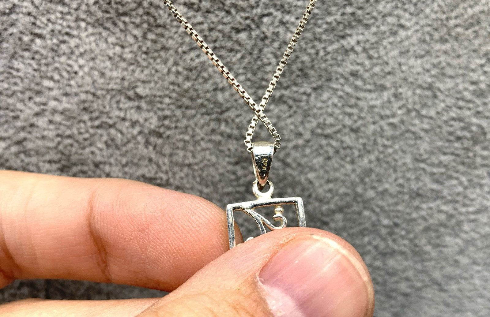 Sterling Silver Fleuron/Vine Scrollwork Pendant N… - image 4