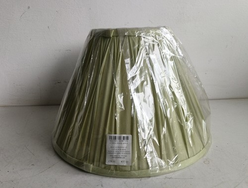 LAURA ASHLEY 12” DIAMETER Apple FENN SILK Pleated LAMP SHADE Light Green - Picture 2 of 4