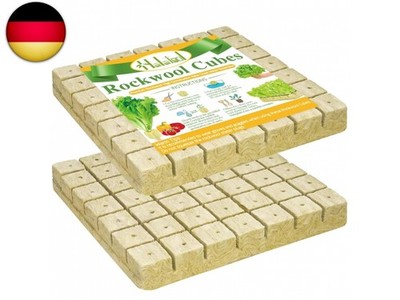 Halatool 98 Stück Steinwolle Anzucht 4x4x4cm Steinwolle Würfel, Rockwool Cube f