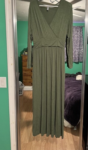 LILBETTER Women's V-Neck Maxi Dress - Soft Rayon, Wrap Waist, With Pockets - View #14