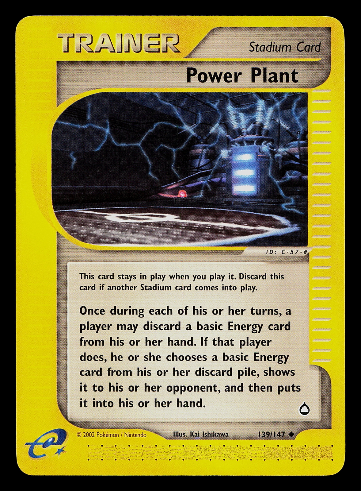 Pokemon Card - Power Plant Aquapolis 139/147 Uncommon Non-Holo
