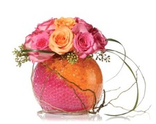 5-pounds Orange water storing gel beads flowers vases filler Deco Beads 5lb 60gl