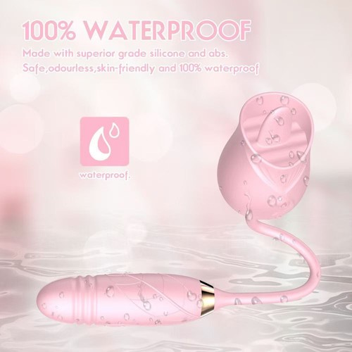 Multispeed-Personal-Rose-Vibrator-Licking-Thrusting-Stimulator-for-Women-Gift US - Picture 4 of 9