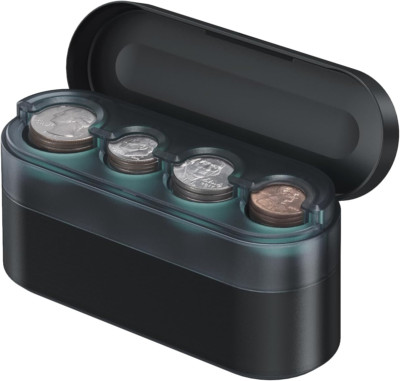 HALOBLK Larger-Capacity Coin Holder for Car Change Holder Organizer, Compatible 