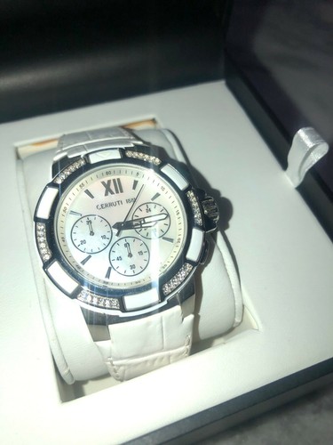 Cerruti 1881 Women's Watch White w/ Stones and Mother of Pearl Face - Picture 8 of 12