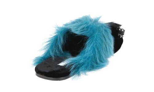 PRADA Velvet + Fur Mules Sandals Slides - 1S757H - Black - NEW - US 7 EU 37 - Picture 5 of 11