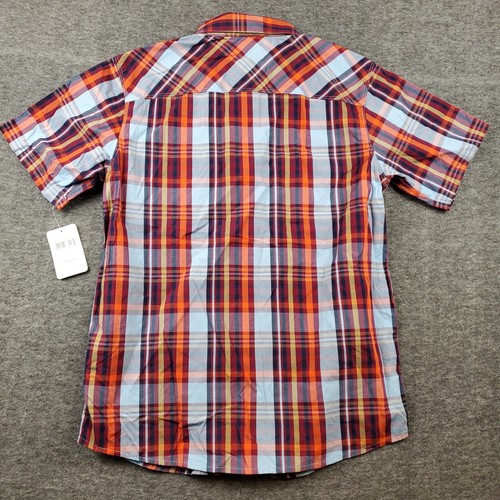 Mountain Hardwear Shirt Mens Small Plaid Button Up Short Sleeve Clif Bar Hike - Picture 12 of 12