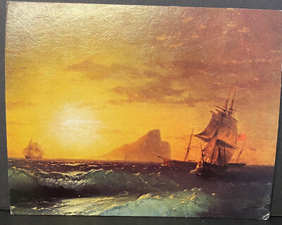 Conoco Oil Co 1960s Giveaway Passing Gibraltar Print Madelia, MN Triangle Conoco