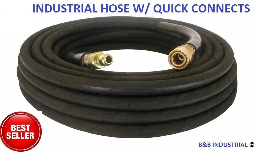 Manguera de lavadora a presión de 50' 3/8" x 50 pies 4000 psi 275 grados industrial con control de calidad