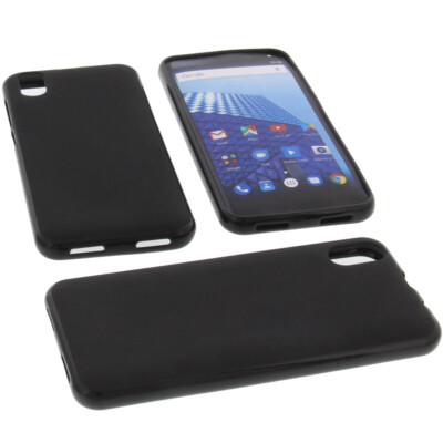 Tasche für Archos Access 50s Handytasche Schutz Hülle TPU Gummi Case Schwarz