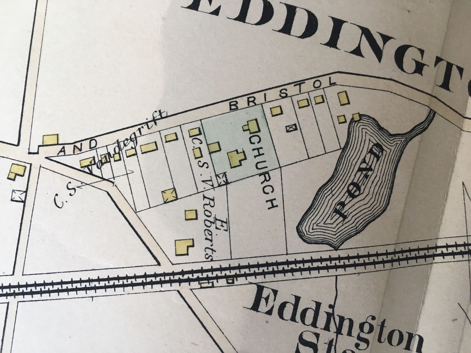 1885 EDDINGTON BENSALEM BUCKS COUNTY PA NESHAMINY CREEK TO BRISTOL TPK