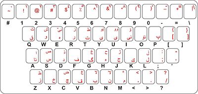 Sticker sticker keyboard sticker letters Kurdish Arabic