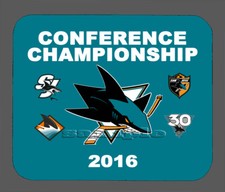 San Jose Sharks Championship Banner Mouse Pad Item 1510