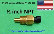 Sniper EFI Coolant temperature sensor ½” NPT version Replaces Holley 543-120