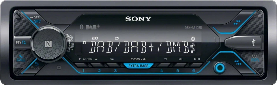 Autoradio 1DIN Sony DSX-A510BD con USB e AUX DAB/DAB+ FLAC dual bluetooth NFC. - Immagine 3 di 3