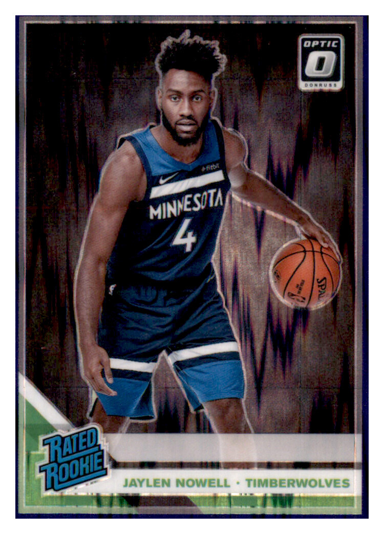 2019-20 Optic Purple Shock Holo Jaylen Nowell Timberwolves #155 Rated RC Prizm