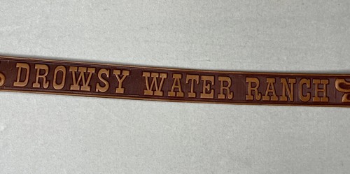 Sattel Leder Gürtel verziert Größe 32 Drowsy Water Ranch handgefertigt Rockmount Ra - Bild 2 von 19