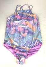 Wonder Nation Girls Large Plus Multicolor Tie Dye 1 Piece Swimsuit New With Tag