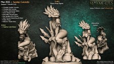 Krakia-Gurun  Pinup - Artisan Guild - DnD Tabletop Games - Resin Miniature