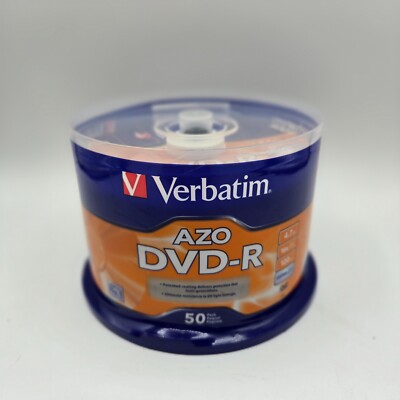 Verbatim AZO DVD-R 16X 4.7GB Branded Logo 50 pack Spindle 95101 C2-3
