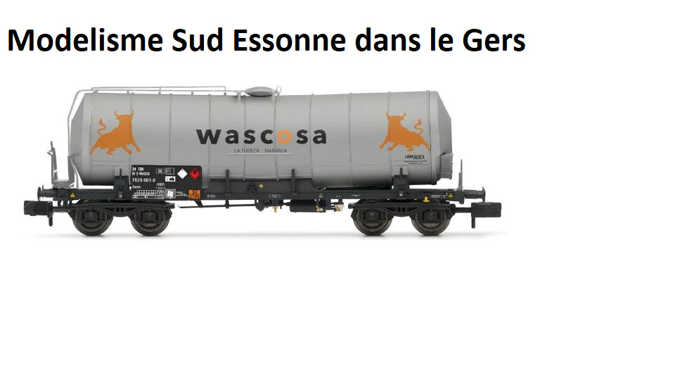 Wagon citerne Wascosa Zacns HN6627 convoi fret HO