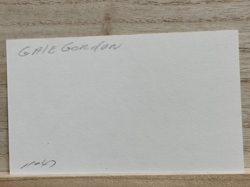Gale Gordon Signed Index Card - Picture 5 of 7