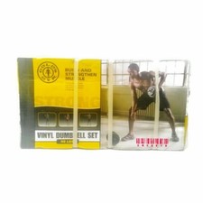  New  GOLDS GYM 40 lb Vinyl Dumbbell Weights Set Adjustable- SHIPS FAST