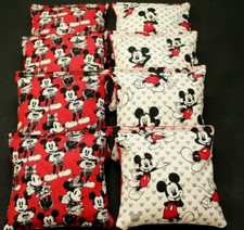 MICKEY MOUSE  MINNIE 8 ACA Regulation Cornhole Bean Bags Corn Toss Handmade 