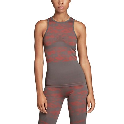 Women Adidas by Stella McCartney ESSENTIALS SEAMLESS TANK TOP. Colour: Grey Five