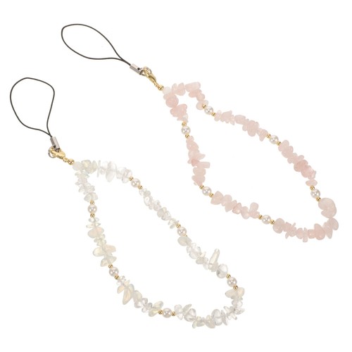 2 PCS Mobile Phone Chain Ladies Colorful Beaded Lanyard Charms Strap Aesthetic - Zdjęcie 3 z 12
