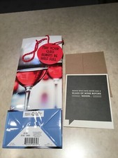Glossy Hallmark All Occasion Wine Bottle Gift Bag w Tag Always Half Full w Card