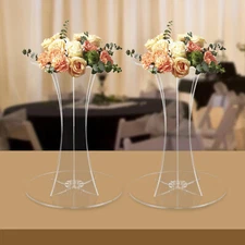 60cm Acrylic Vase Stand Clear Flower Rack For Party Wedding Venue Decor Roadlead