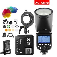 US Godox V1-C TTL HSS Flash Speedlite X2T-C Trigger AK-R1 S2 Bracket For Canon