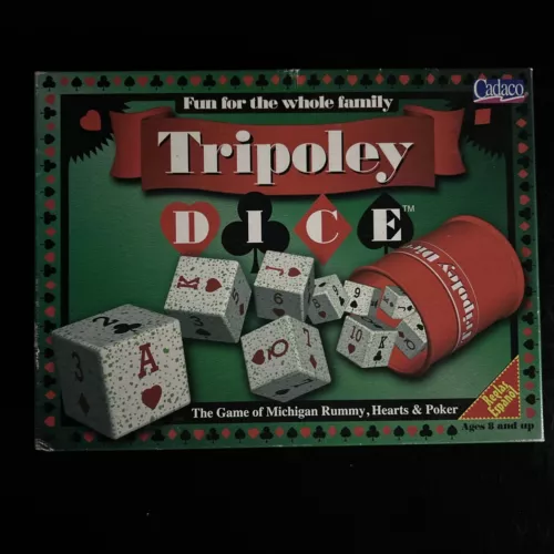 Vintage 1997 Cadaco Tripoley Dice Family Fun Game ~ Barely Used & COMPLETE