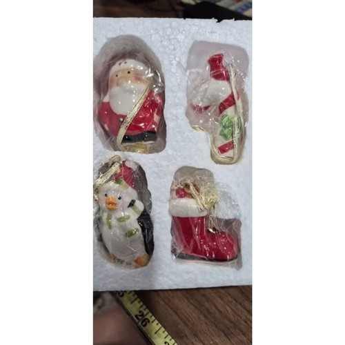 NEW Mr. Christmas 2014 Porcelain Mini 2.5" Porcelain Christmas Ornaments Santa - Picture 3 of 4