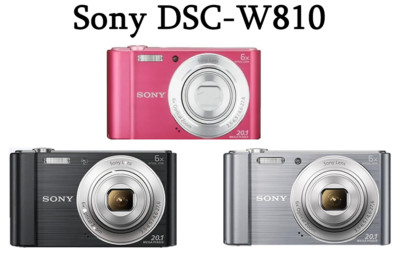 Sony Cyber-shot DSC-W810 20.1MP 6x Optical Zoom Compact Digital